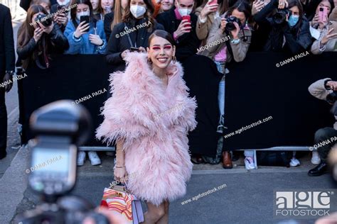 Mexican singer and actress Danna Paola guest at the Fendi 